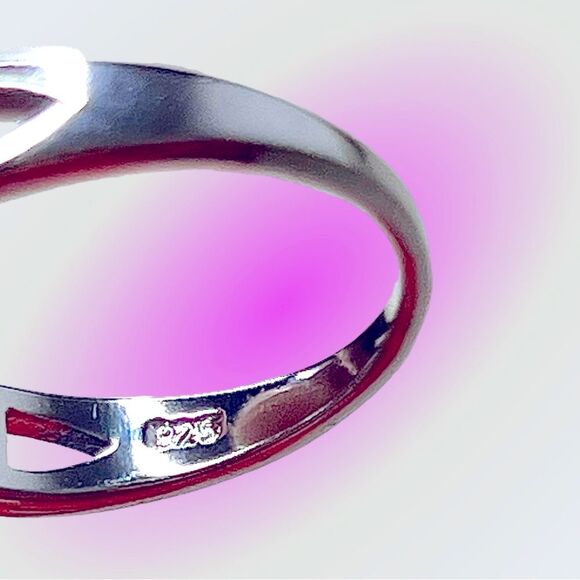 New Exclusively Fancy Mystic Rainbow .925 Sterling Silver Cushion Cut Ring w CZ - Picture 2 of 7